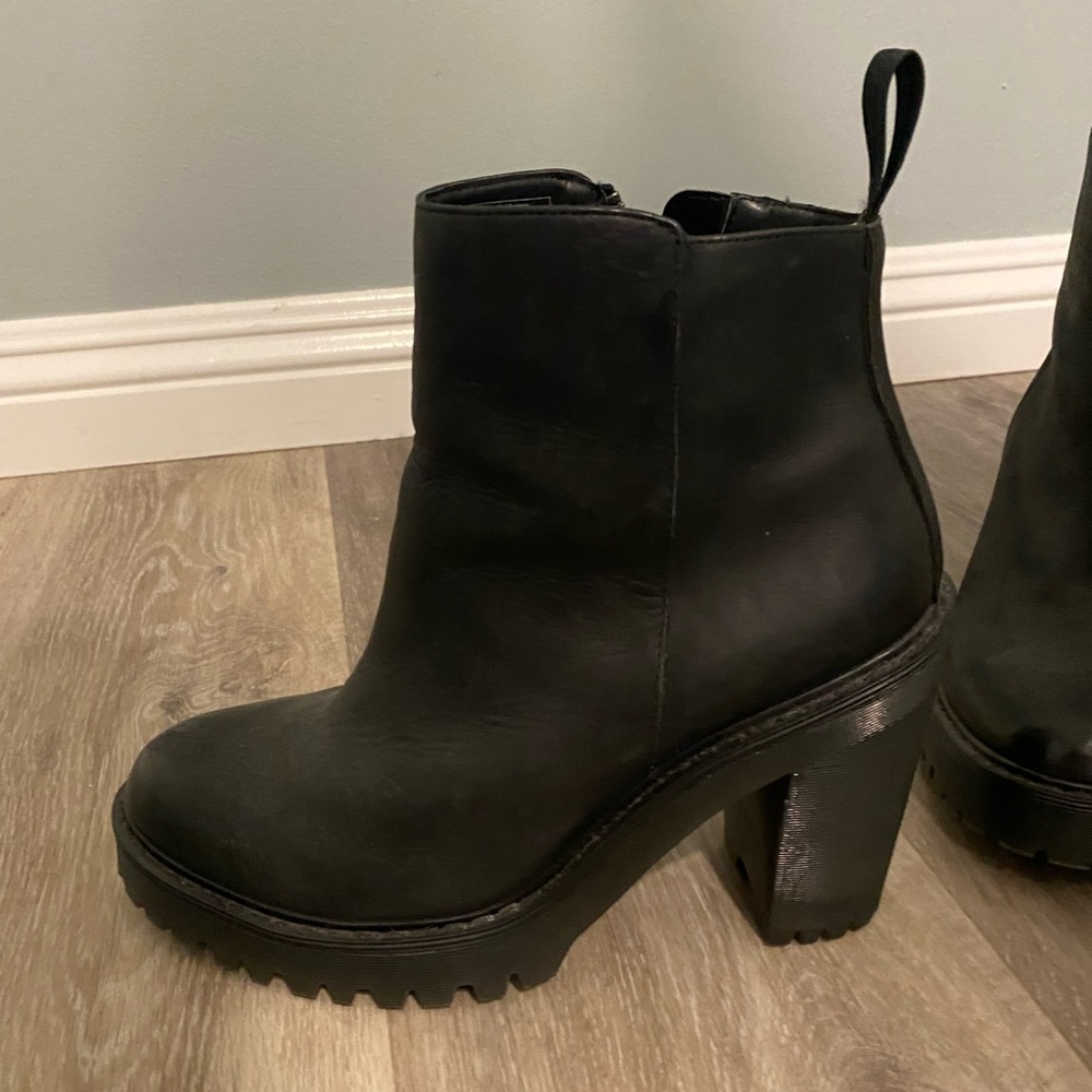 Dr. Marten black boots. Lightly worn